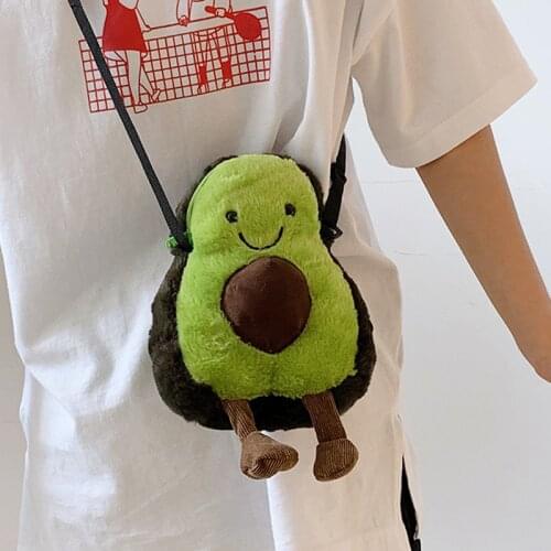 Cute Shoulder Bag Plush Stuffed Animal Crossbody Bags Women Fashion Soft Purse Cartoon Handbags Phone Money Storage
