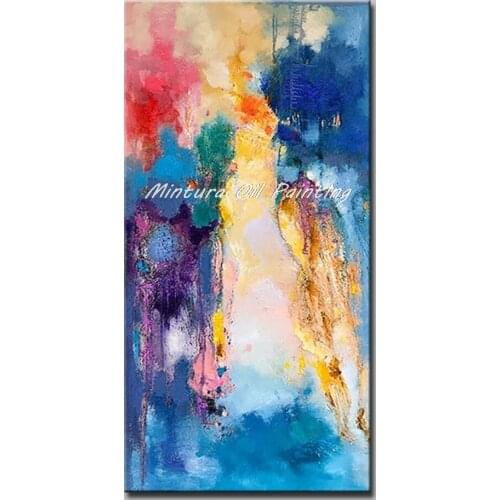 Mintura Handpainted Oil Painting on Canvas Modern Abstract Art Paintings Acrylic Canva Abstract landscape Wall Sticker No Framed