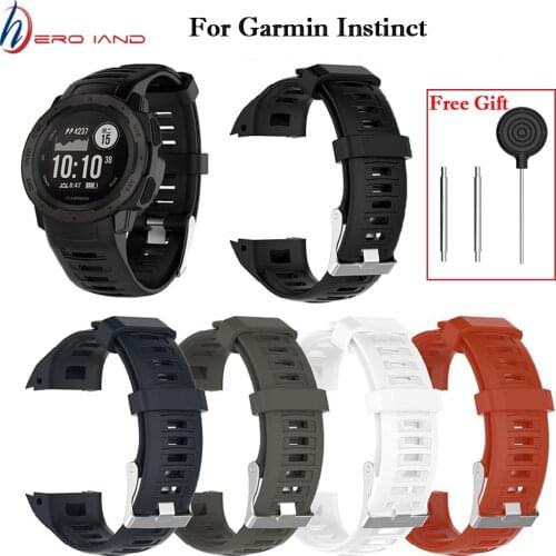 Hero Iand Soft Silicone 22mm Watch Band For Garmin instinct Strap Wristband Replacement Bracelet For Garmin instinct Smart Watch