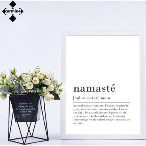 Namaste Definition Poster and Print Modern Simple Wall Art Canvas Printing Painting Home Decoration Nordic Letters Picture Decor
