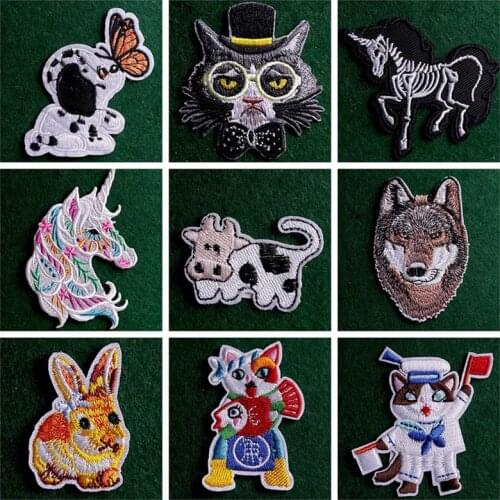 Skull Patch DIY Punk Patch Animal Embroidered Patches For Clothing Patches For Clothes Stickers Iron On Patch For Kid Clothes