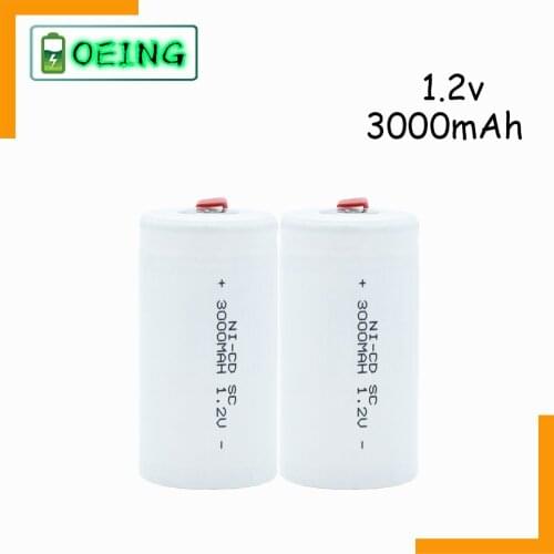 2021 NEW High quality battery rechargeable battery sub battery SC Ni-Cd battery 1.2 v with tab 3000 mAh for Electric tool