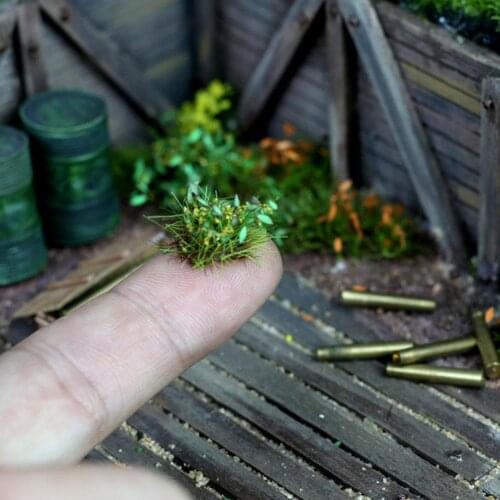 Handmade Simulation Model Scene Simulated Bush Scale Grass House Needle Model Materials Grass Model Tuft Building Grass Dol N9X2