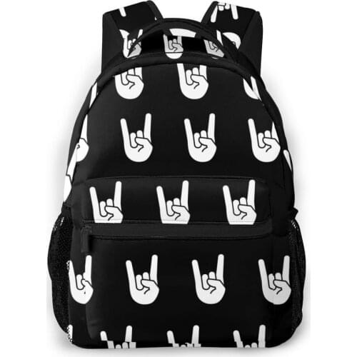Rock Roll Heavy Metal Music Backpack for Girls Boys Travel RucksackBackpacks for Teenage school bag