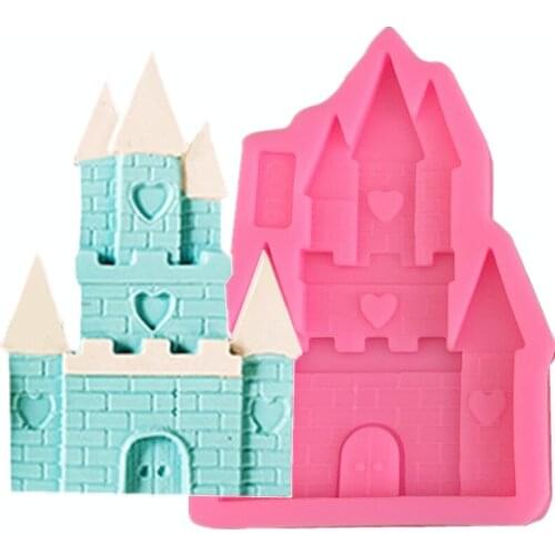 Castle Shaped Princess Castle Cartoon Cake Silicone Mold Chocolate Cake Decoration Mold Cake Tools