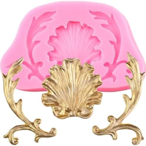 Baroque Scroll Relief Border Silicone Molds DIY Cupcake Topper Fondant Cake Decorating Tools Candy Polymer Clay Chocolate Moulds
