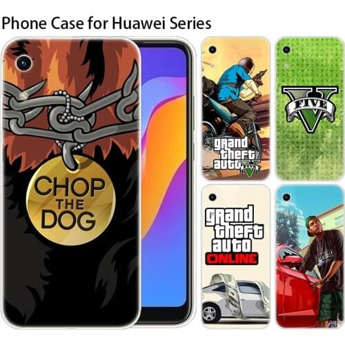 Luxury Silicone Case GTA 5 Game for Huawei NOVA 5 5i Mate 30 Lite Y9 Prime P Smart Z Plus 2019 Honor 8S 8A 9X 20 Pro Cover