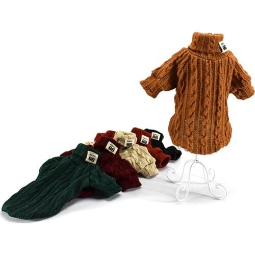 6 Color Turtleneck Pet Clothes for Small Dogs Cats Winter Warm Dog Sweater Dachshund Sweaters Puppy Cat Clothing jersey perro