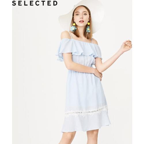 SELECTED Summer Slim Fit Boat Neck Umbrella Dress S|41922J531