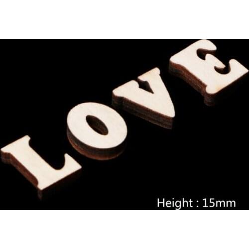100Pcs Wooden Alphabet Embellishment Wood Letters Scrapbooking Cardmaking Craft
