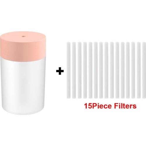15Piece Filters Mi Home Aroma Humidifier Portable 260ml Simple Humidifier Essential Oils Monotone Warm Night Light Diffuser