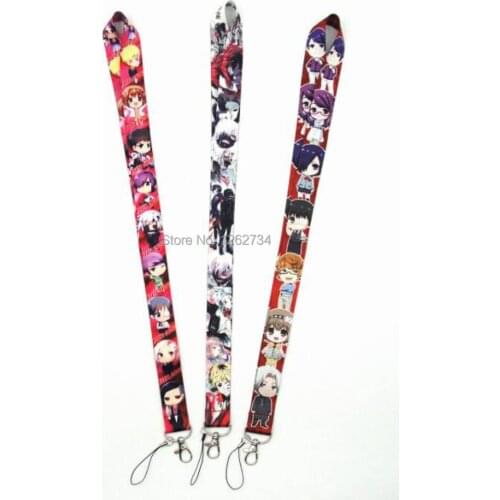 20/Lot Tokyo Ghoul Lanyard Key Card ID Chain Neck Straps Gifts Retail W