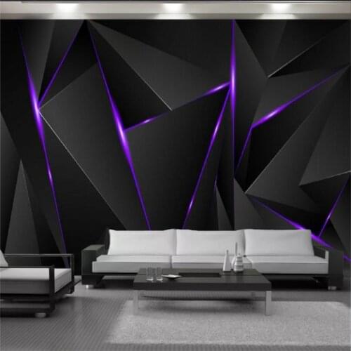3d Wallcovering Wallpaper Three-dimensional Black Triangle Premium Atmospheric Living Room Bedroom Home Decor Wall Covering