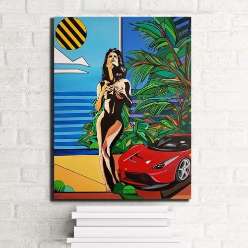 Naked woman Abstract Paintings on Canvas Modern Art Poster Decorative Wall Pictures For Living Room