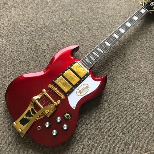 Free delivery, 22 grade silk electric guitar, rosewood fingerboard, metal red electric guitar , high quality electric guitar