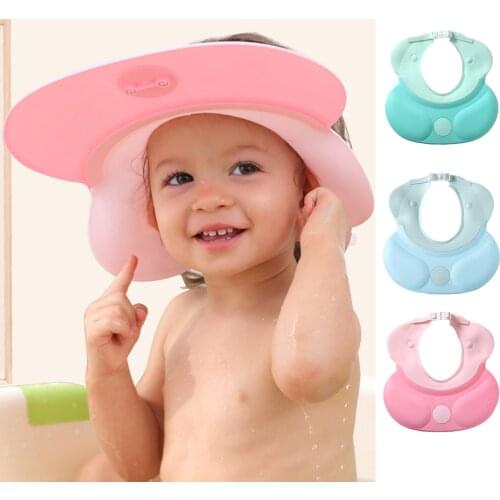 Safe Shampoo Shower Bathing Bath Protect Soft Cap Hat For Baby Wash Hair Shield Bebes Children Bathing Shower Cap Hat Kids