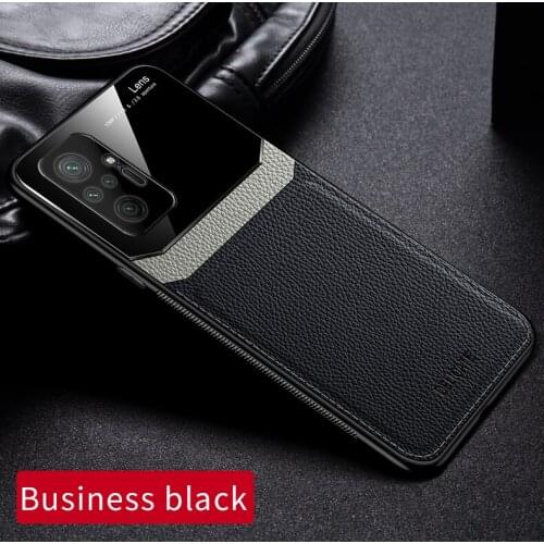 Case for Redmi Note 10 Pro Shockproof Leather Lens Glass Hard Case Cover for Xiaomi Redmi Note 10 Pro Max 4G