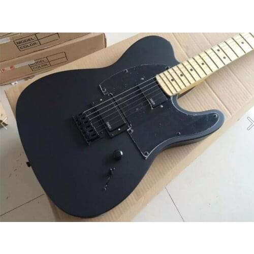 Black matte guitar, maple fingerboard, black pickup, basswood body, can be customized as required, free delivery