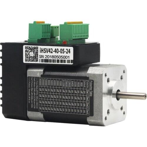 IHSV42-40-05-24 52W 0.125Nm 4000rpm Integrated AC Servo Motor Driver 24VDC Automated Special 1000 line Encoder