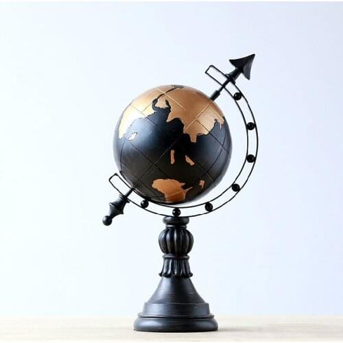 Arts and crafts resin furnishing articles that can rotate the A globe Vintage home decor Zakka 39*25*12cm