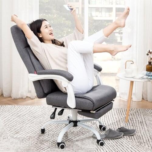 Fashion Minimalist Modern Computer Chair Home Boss Recliner Office Chair Swivel Gaming Comfortable Long Sitting Desk Business
