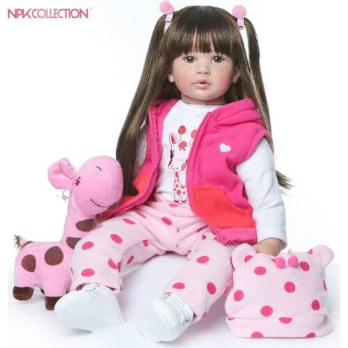 Bebes reborn doll 60cm Baby girl Dolls soft Silicone Boneca Reborn Brinquedos Bonecas childrens day gifts toy bed time plamates