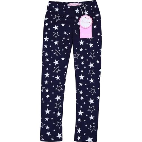 Child Kids Girls Star Printed Pants Skinny Pants Warm Stretchy Leggings New 2021