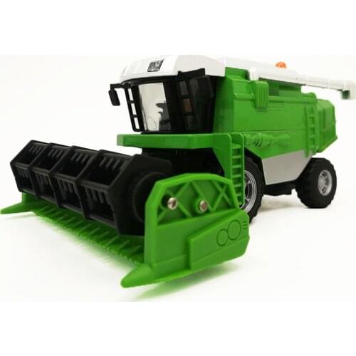 Diecast Combine Harvester Toy Childrens Simulation Farmer Car Inertial Sound and Alloy Light Wheat Corn Tractor Kids Toys Boys