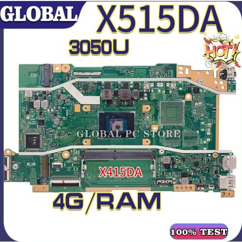KEFU Motherboards X515D Laptop motherboard for ASUS X515DA X515DAP X415DA 100% TEST original mainboard 3050U 4G RAM