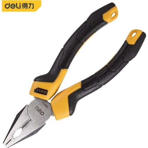 Deli Professional Wire Pliers 6’’ 7'' 8'' Multitool Carbon Steel Anti-Skid Handles Safe Labor-Saving Strong Bite Pop Hand Tools