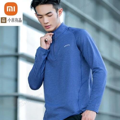 Youpin mens graphene self-heating long-sleeved sports T-shirt stretch flower sand fitness clothes smart heat storage suit