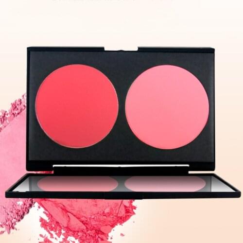 NOVO Double-Color Blusher Face Makeup V-shaped little face double color repair powder blush Cosmetics For Women