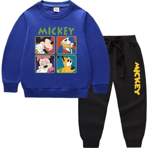 Autumn New Children Clothing Sets Baby Boy Girl Minnie Mickey Mouse Hoodies Sweatshirt+Pants 2Pcs Kids Outfits Casual Sport Suit