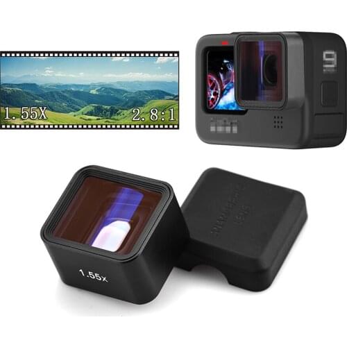 HD 1.55X Lens for Gopro Hero 9 Macro Action Camera Movie Lens Optical Glass Lens Vlog Shooting Additional Lens Accessories