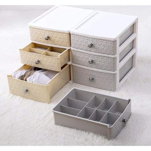 3 Layers Drawer Closet Organizer For Underwear Plastic Storage Container Bra Socks Storage Box Wardrobe Organizer Clothes