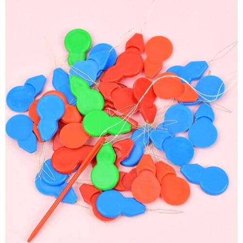 Plastic Threader Cross Stitch Sliver Bow Wire Needles Gourd Shape Needle Threader Insertion Tool Hand Sewing Machine Accessories