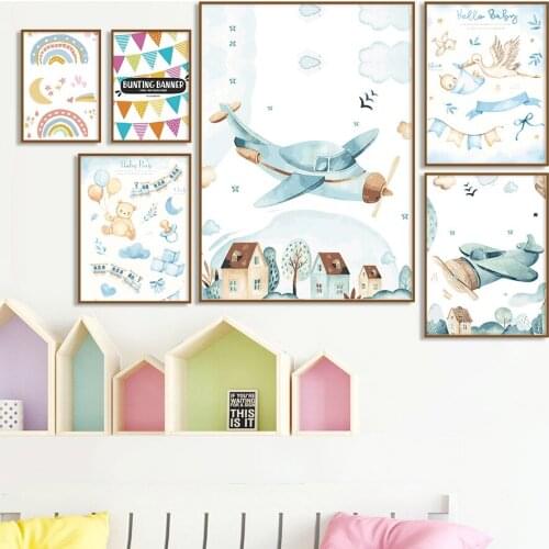 Full Round Diamond Painting Cartoon Airplane Bird House Rainbow Diamond Embroidery Cross Stitch Kits Mosaic Home Decoration