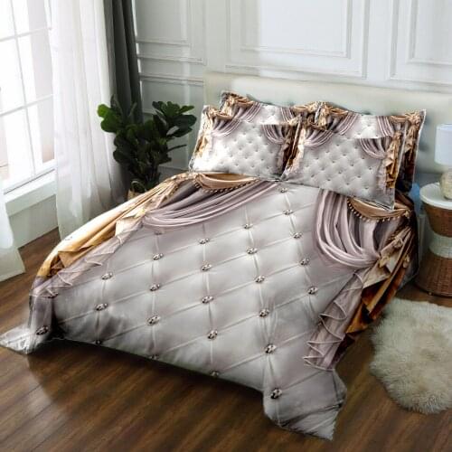 Luxury Bed Cover 3D Bedding Set Twin Full King Queen Bedsheet Duvet Pillowcase Bed Linen California King European Style Decorate