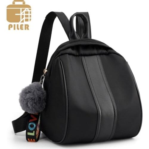 Nylon Canvas Shoulder Bags Vintage Women Backpack Casual College School Backpacks for Teenage Girls Female Travel Bag Daypack