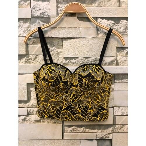 Sexy New Fashion Vest Spell Outside Wearing Print Perspective Night Club Womens Clothing Bustier Crop Tops