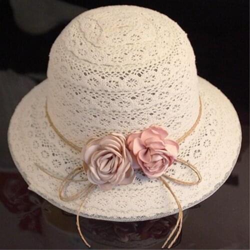 Seioum Bohemia mother and daughter flowers design Parent-child cap silk cotton fisherman hat in summer