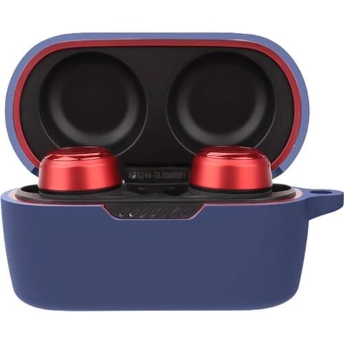 Shockproof Waterproof Silicone Protect Skin Case Cover Compatible with -JBL T280TWS X Wireless Earbuds with Keychain