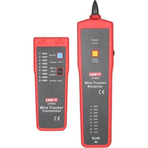 UNI-T UT682 Wire Tester Tracker RJ11 RJ45 Wire Line Finder Multi-functional Handheld Cable Testing Tool for Network Maintenance