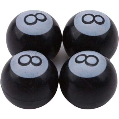 Universal 4pcs / set Car Tire Valve Caps for Motorcycle Cycling Wheels Rims Black Balls