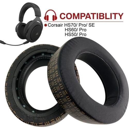 INeedKit Upgraded Cooling Gel Earpads Compatible with Corsair HS50 HS60 HS70 Pro SE Gaming Headset, Headphones Repair Earpads