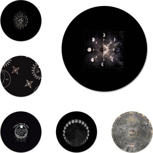 Augur Moon Tarot Divine Icons Pins Badge Decoration Brooches Metal Badges For Backpack Decoration