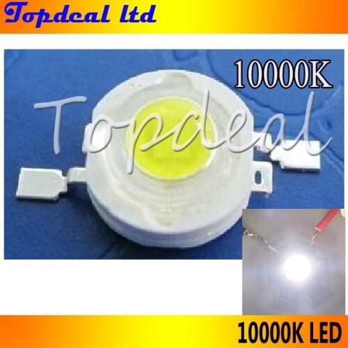 10pcs 3W High Power Cold White LED 9000K-11000K 10000K led 3.0-3.6V 350mA 210-240Lm led bead