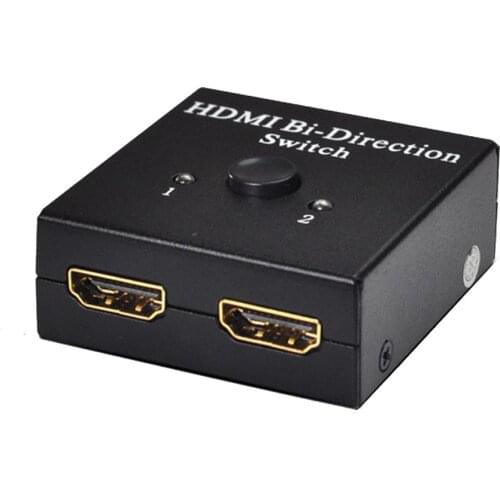2 Ports 4Kx2K HDMI-Compatible Switcher UHD Bi-directional Manual Switch 2x1 1x2 H-DMI AB Switch HDCP Supports 4K FHD 1080P