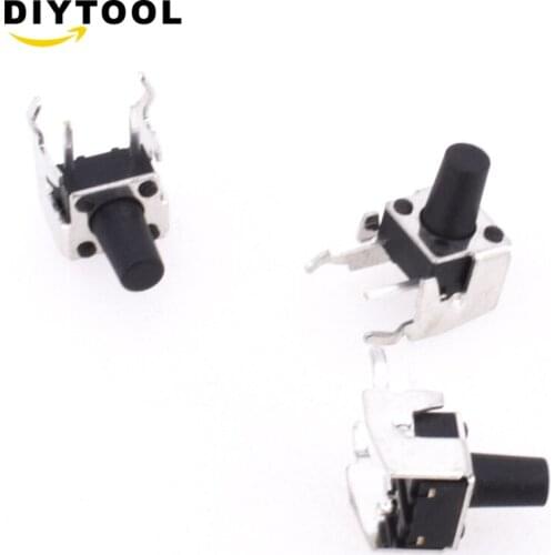 20PCS PCB Momentary Tactile Tact Push Button Switch Right Angle With stent 6*6*9mm 6x6x9MM
