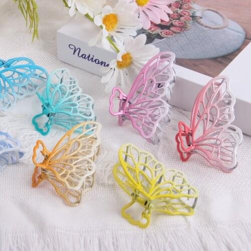 2021 Fashion Elegant Women Large Hair Claws Butterfly Hair Clips Metal Hairpins Ladies Hair Accessories Headdress